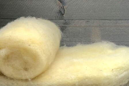 250 g gewaschene Vlieswolle - Llawnenog (Chamois)
